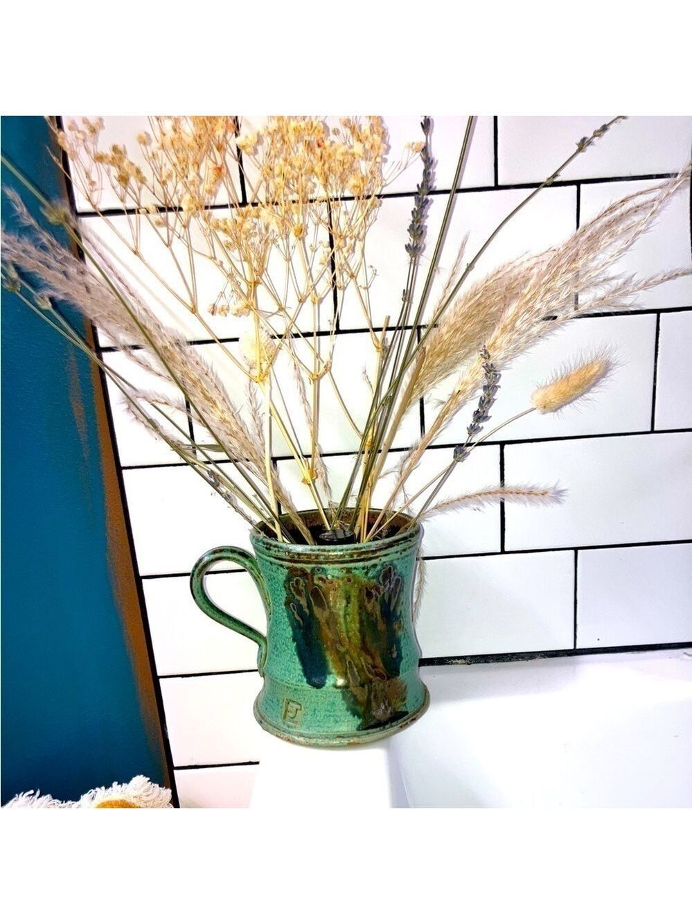 Beautiful Handmade Oversized Ceramic Mug or Vase in Stunning Patina Earth Tones